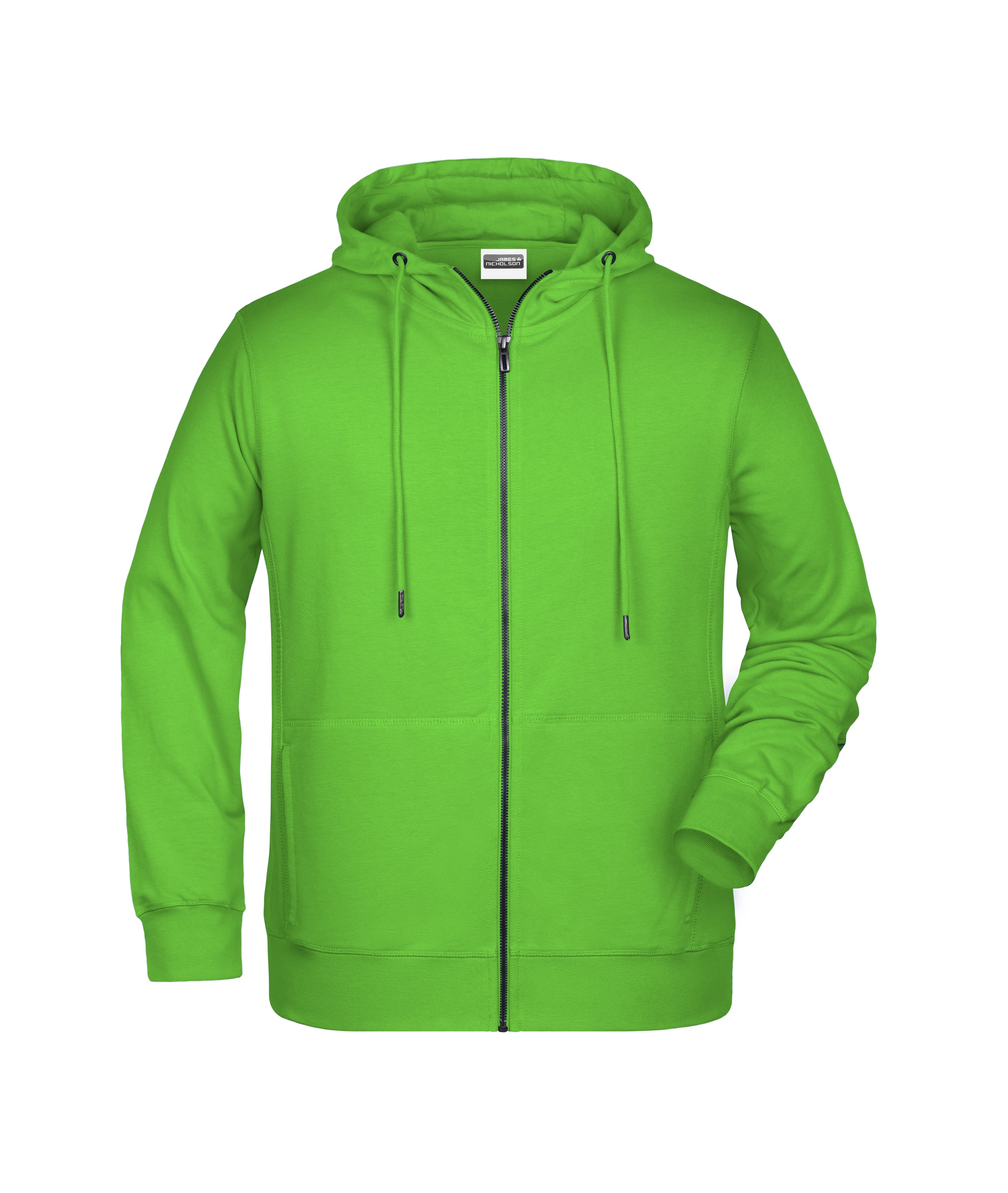 James & Nicholson Herren Sweat-Jacke lime-green