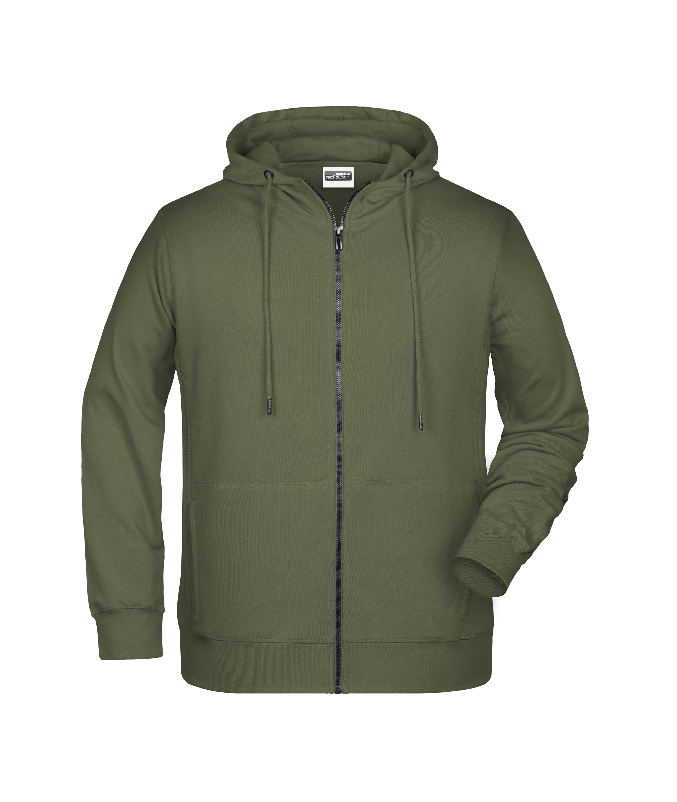 James & Nicholson Herren Sweat-Jacke olive