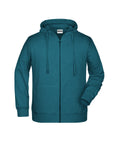 James & Nicholson Herren Sweat-Jacke petrol-melange