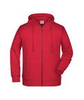 James & Nicholson Herren Sweat-Jacke red