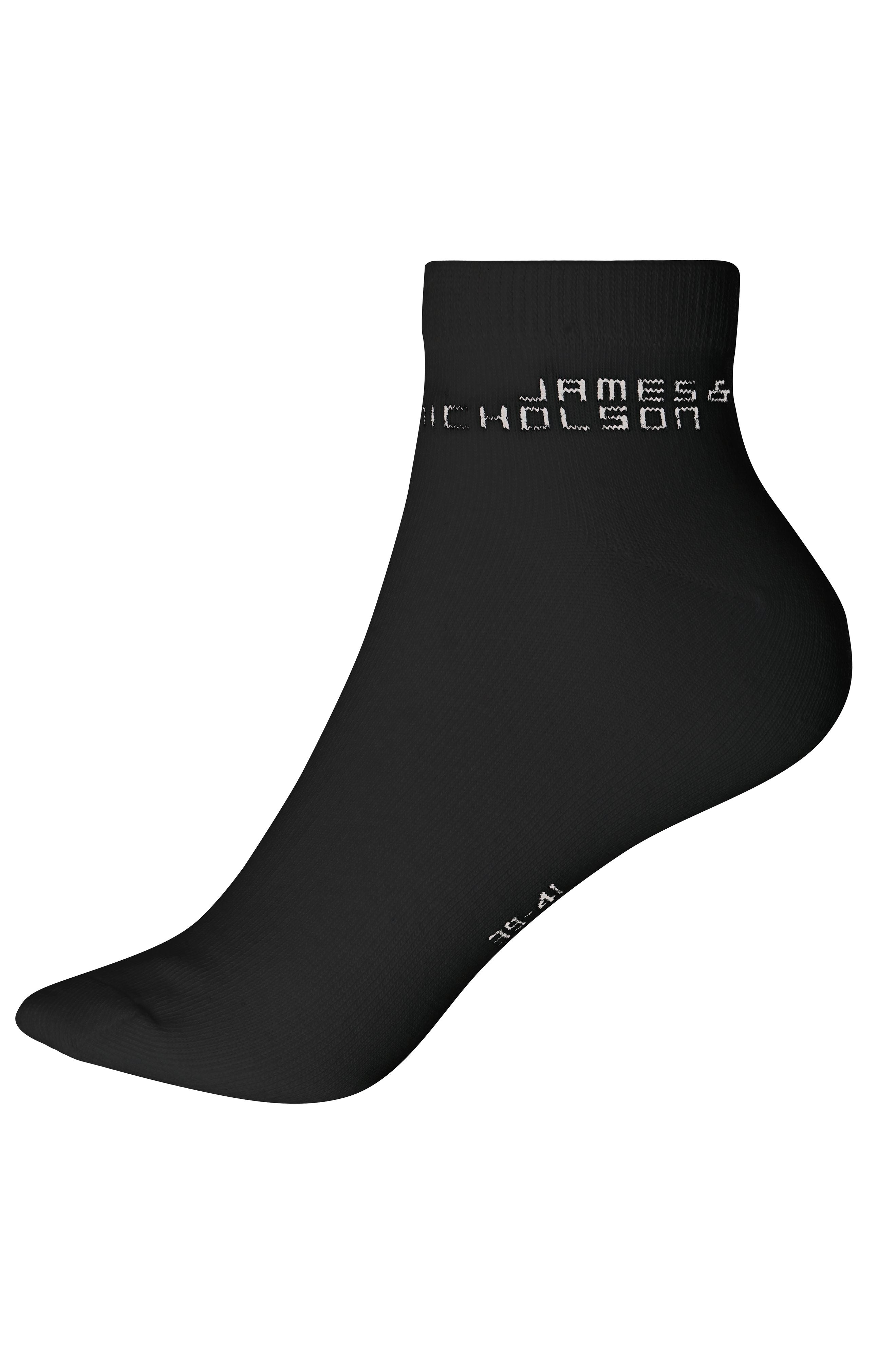 James & Nicholson Sneakersocken Bio-Baumwolle black