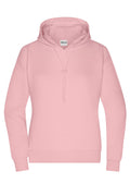James & Nicholson Damen Lounge Hoody soft-pink