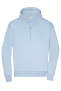 James & Nicholson Herren Lounge Hoody light-blue