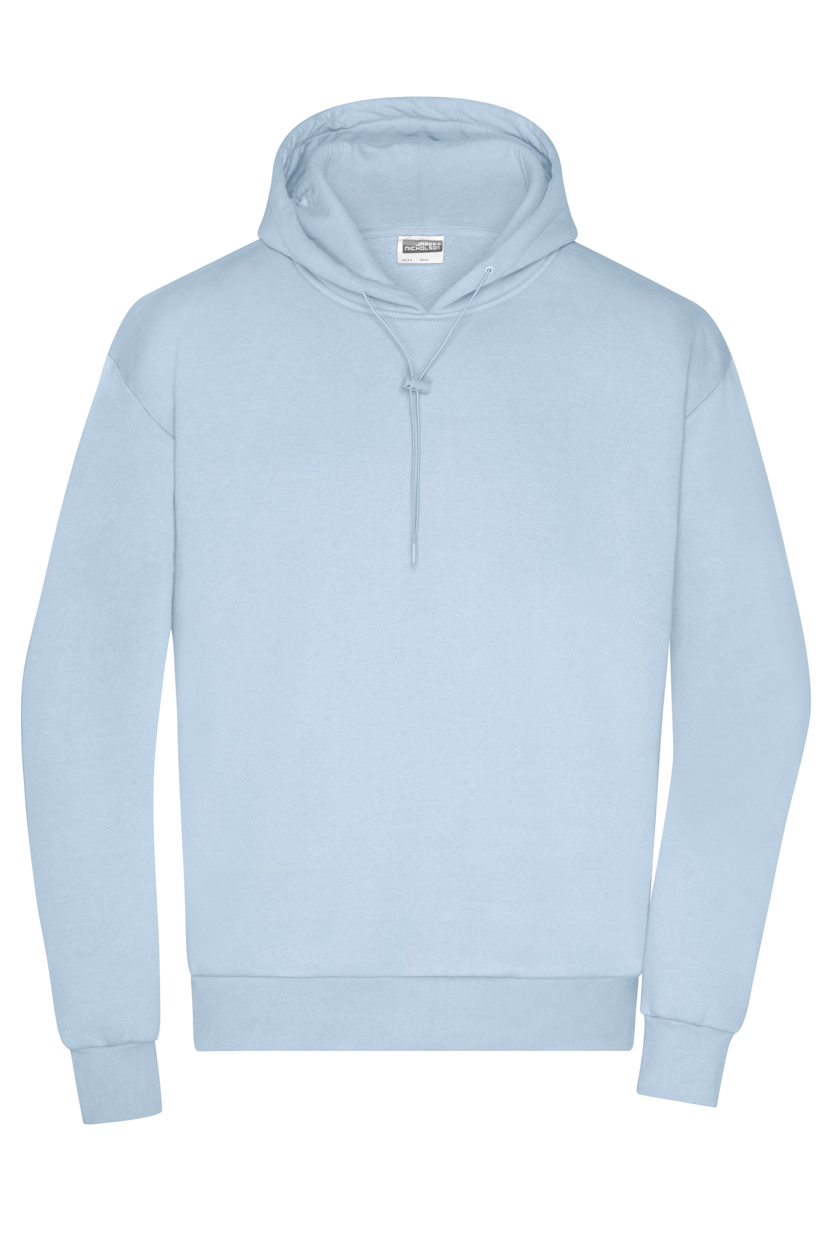 James & Nicholson Herren Lounge Hoody light-blue