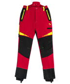 Woodcreek Schnittschutz-Bundhose Pro rot/schwarz/gelb