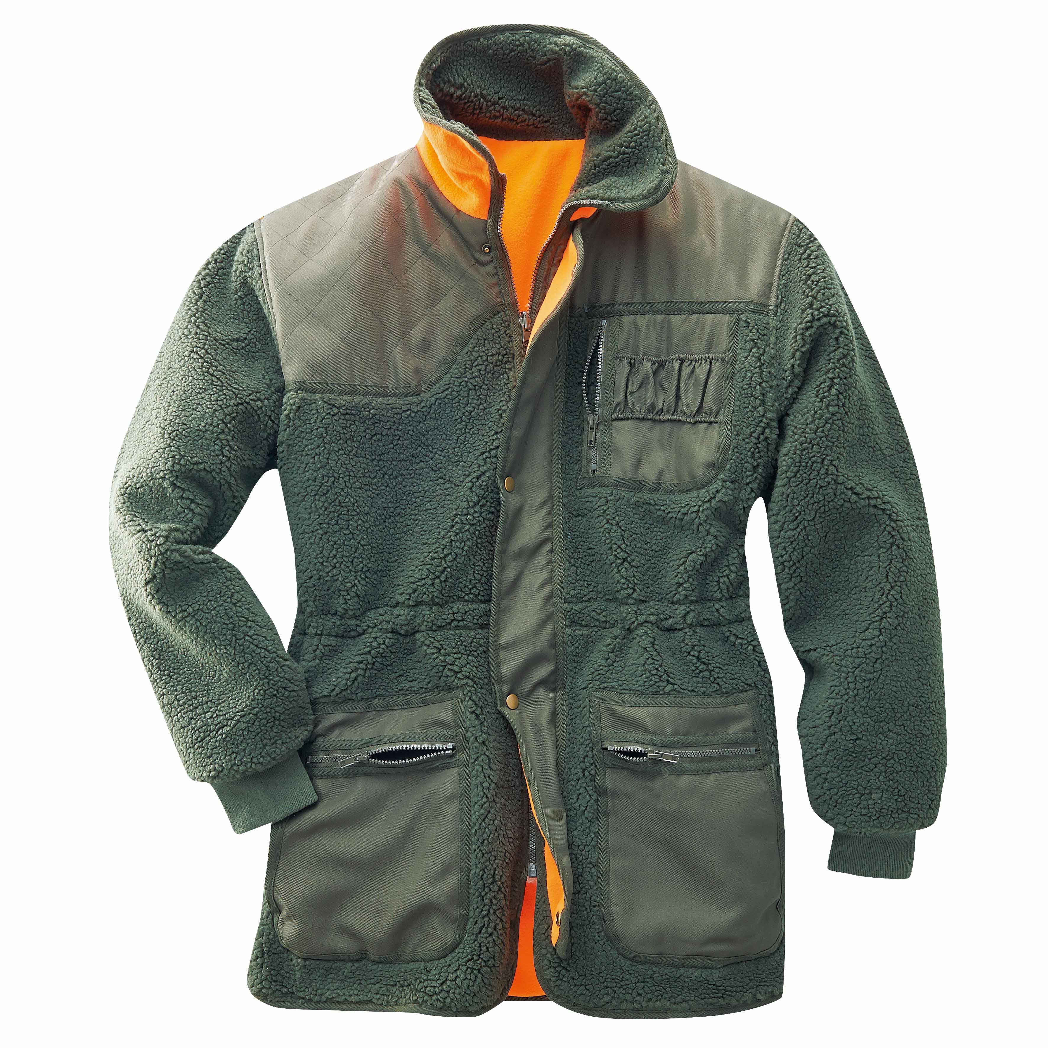Signal-Wendejacke oliv/orange