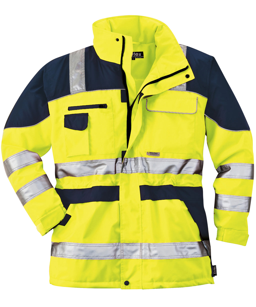 Warnschutz-Parka Safety Plus gelb/navy