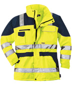 Warnschutz-Parka Safety Plus gelb/navy