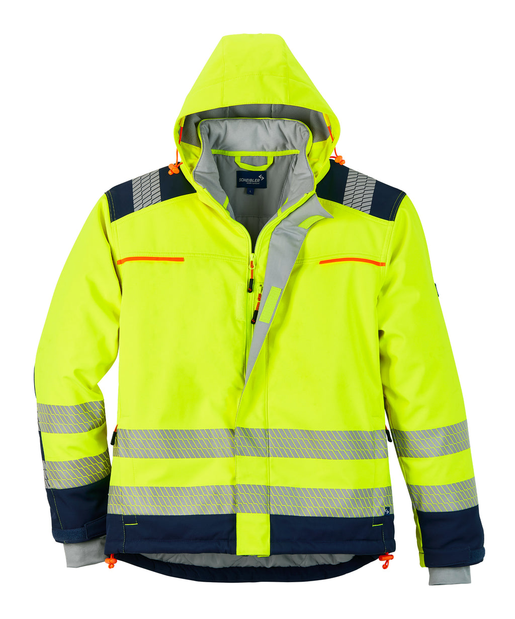 Warnschutz-Thermosoftshelljacke Safeness gelb/navy