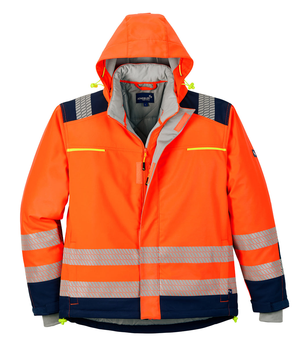 Warnschutz-Thermosoftshelljacke Safeness orange/navy