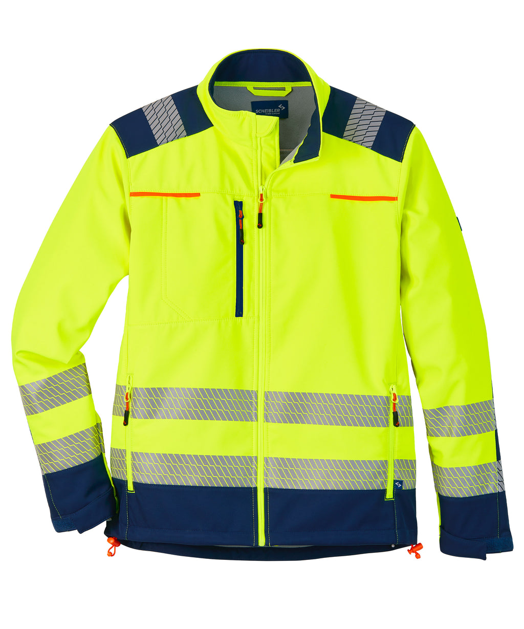 Warnschutz-Softshelljacke Certitude gelb/navy