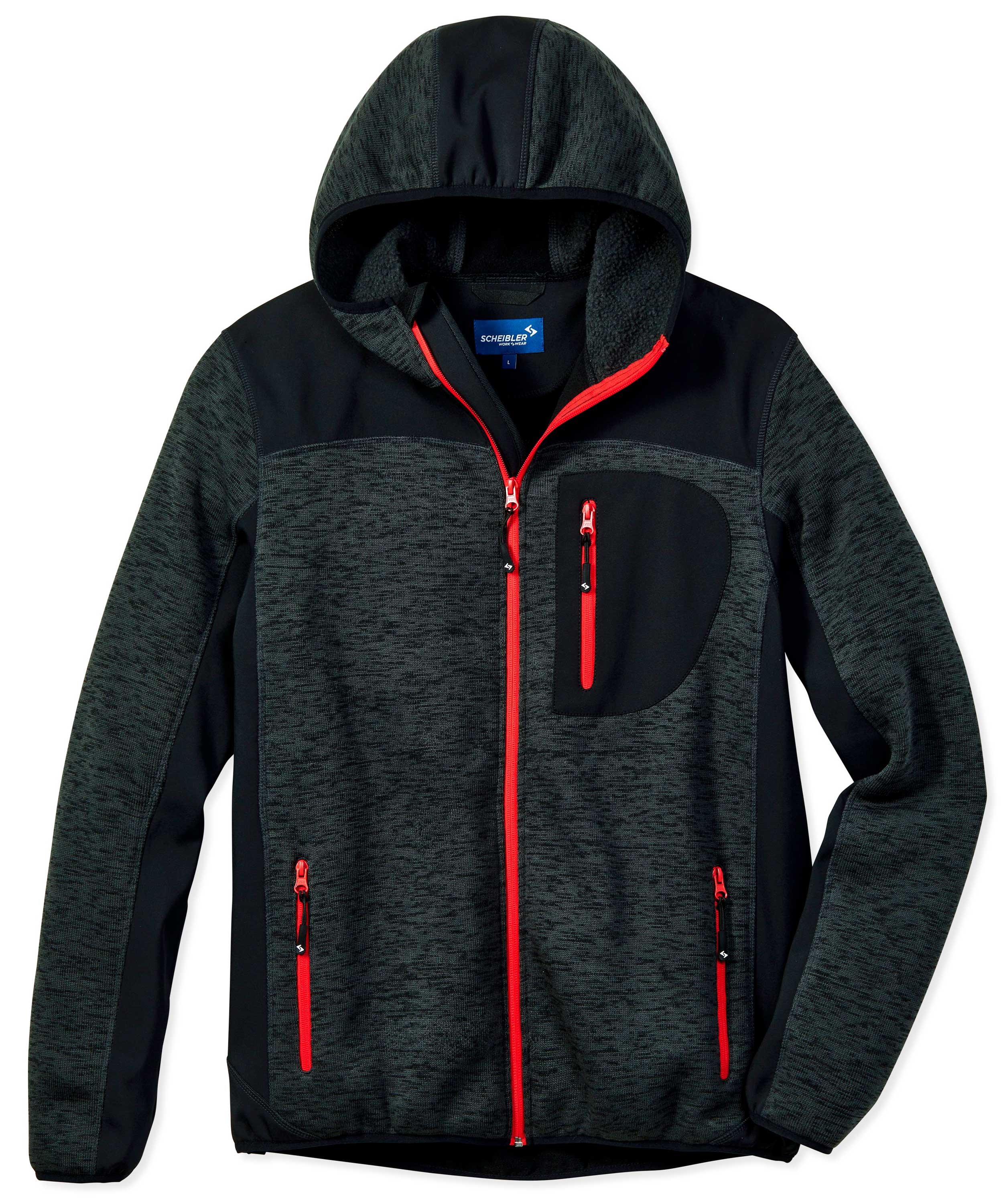 Professional Strickjacke anthrazit-meliert/schwarz