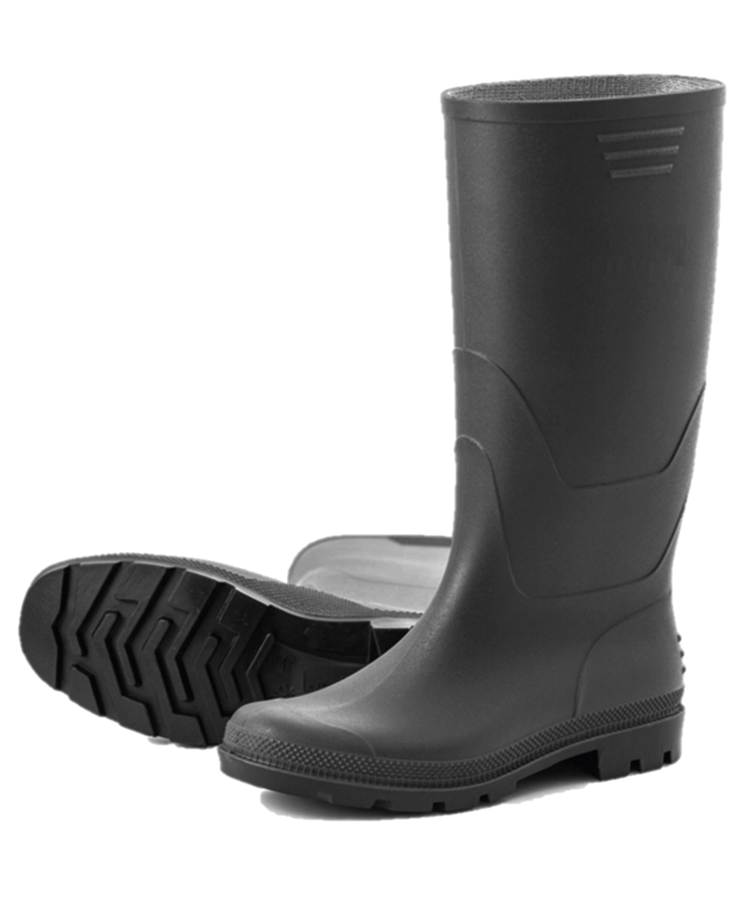 PVC-Freizeitstiefel, hoch schwarz