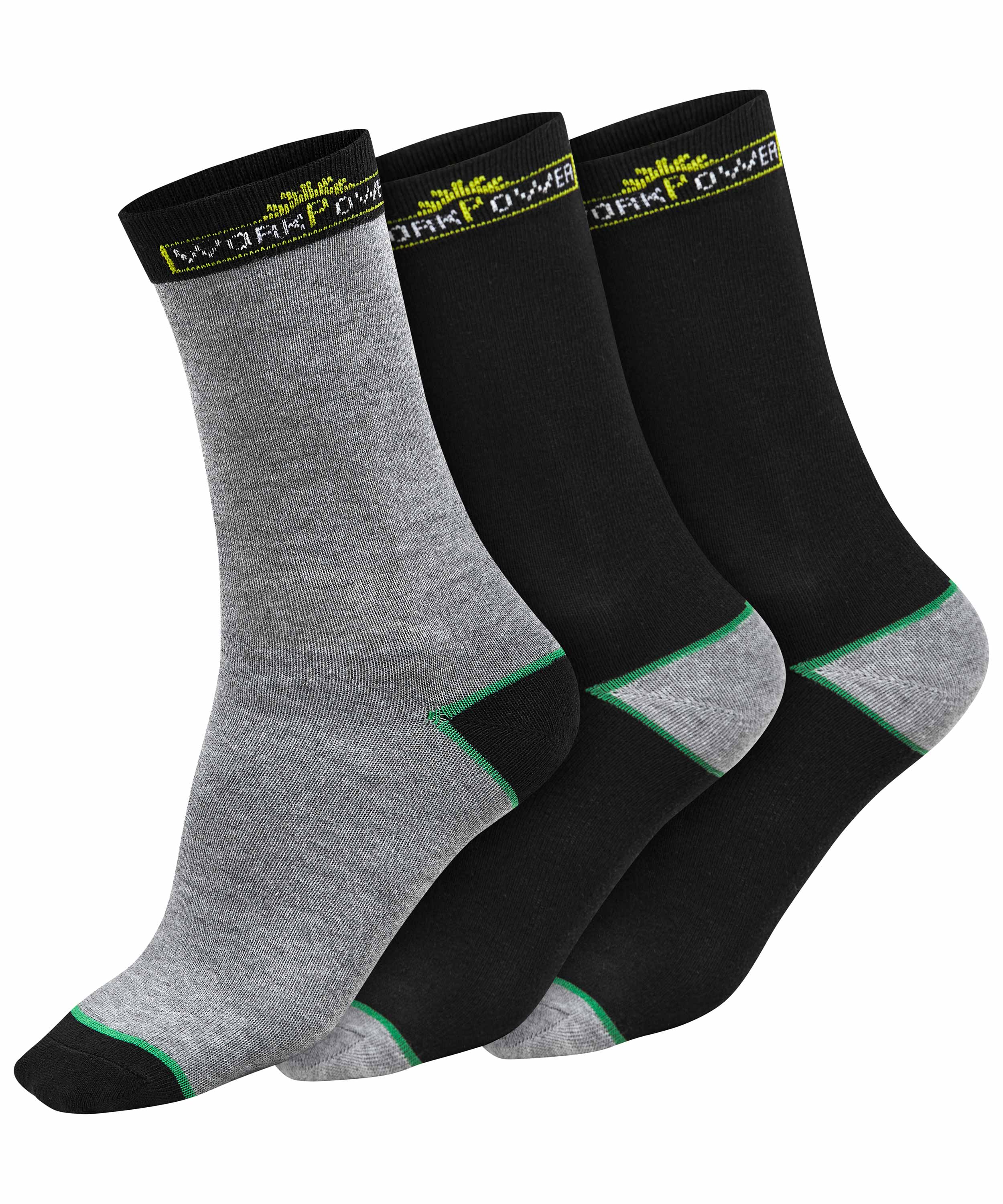 Workpower Recycling Socken, 3er Pack schwarz/grau