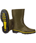 Nitril-Stiefel halbhoch oliv
