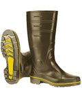 Nitril-Stiefel hoch oliv