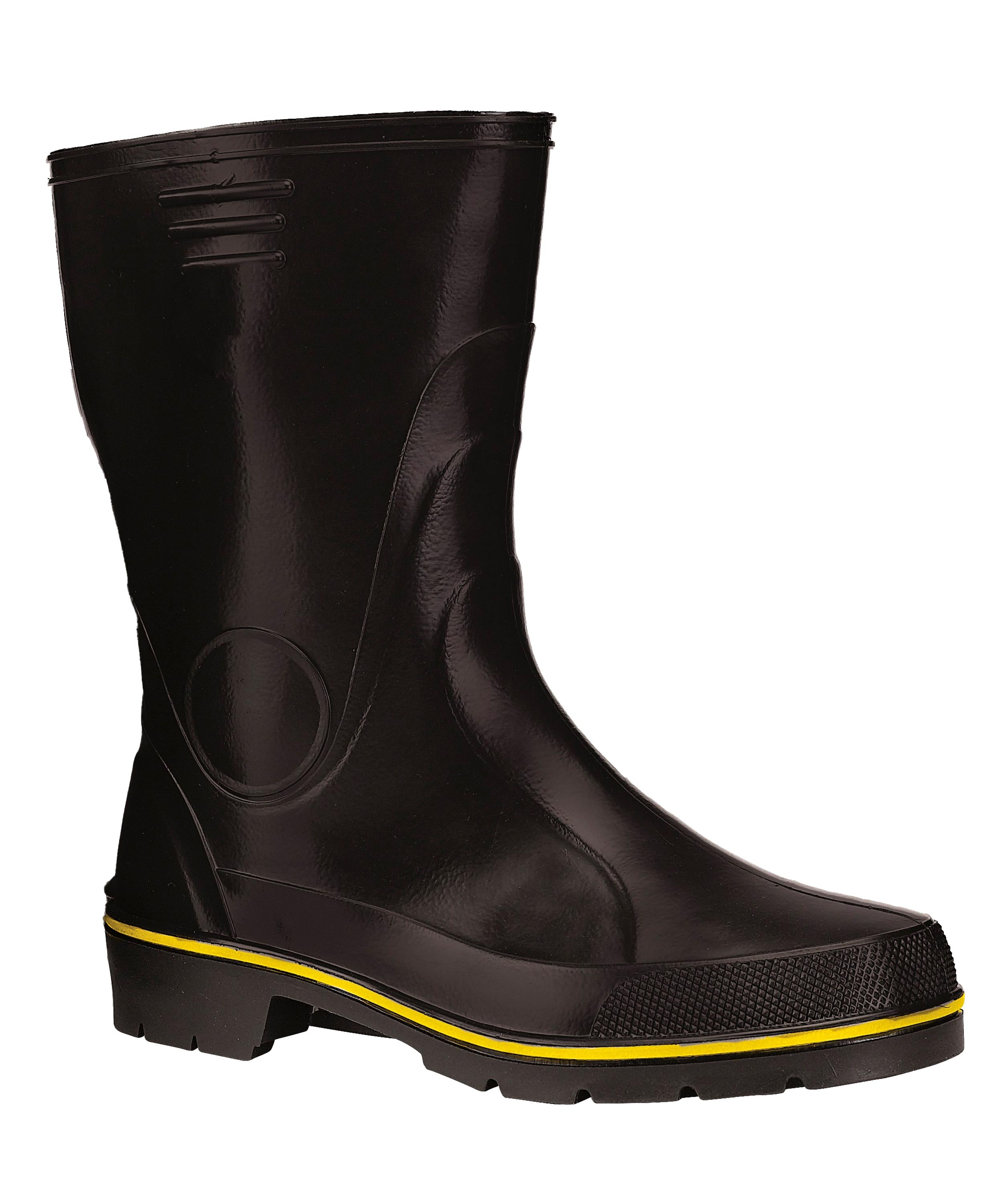 Nitril-Stiefel halbhoch schwarz