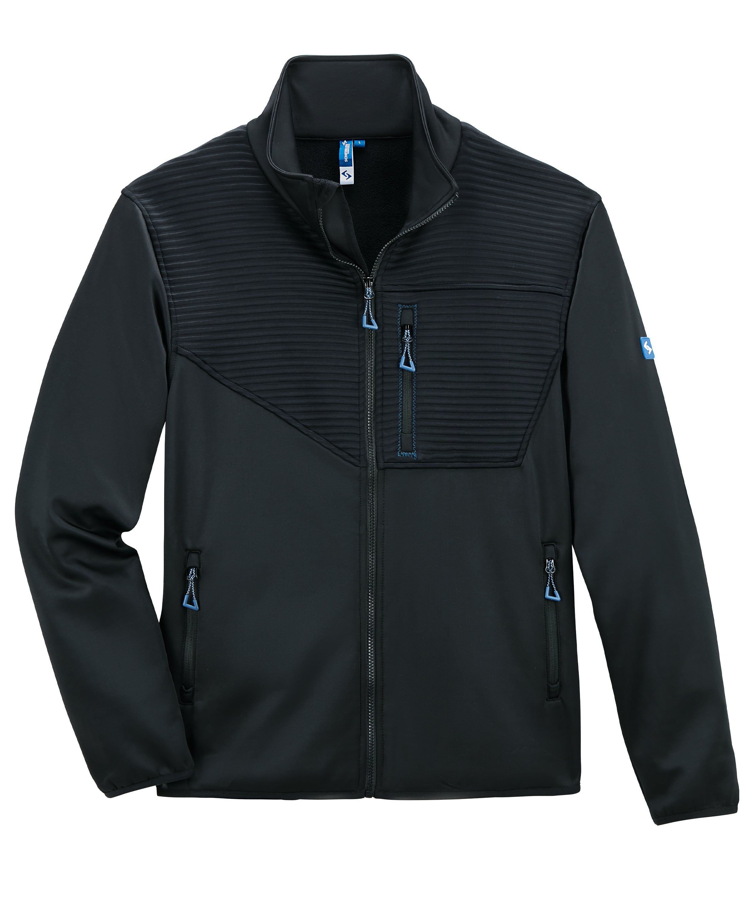 Expansible Fleecejacke schwarz