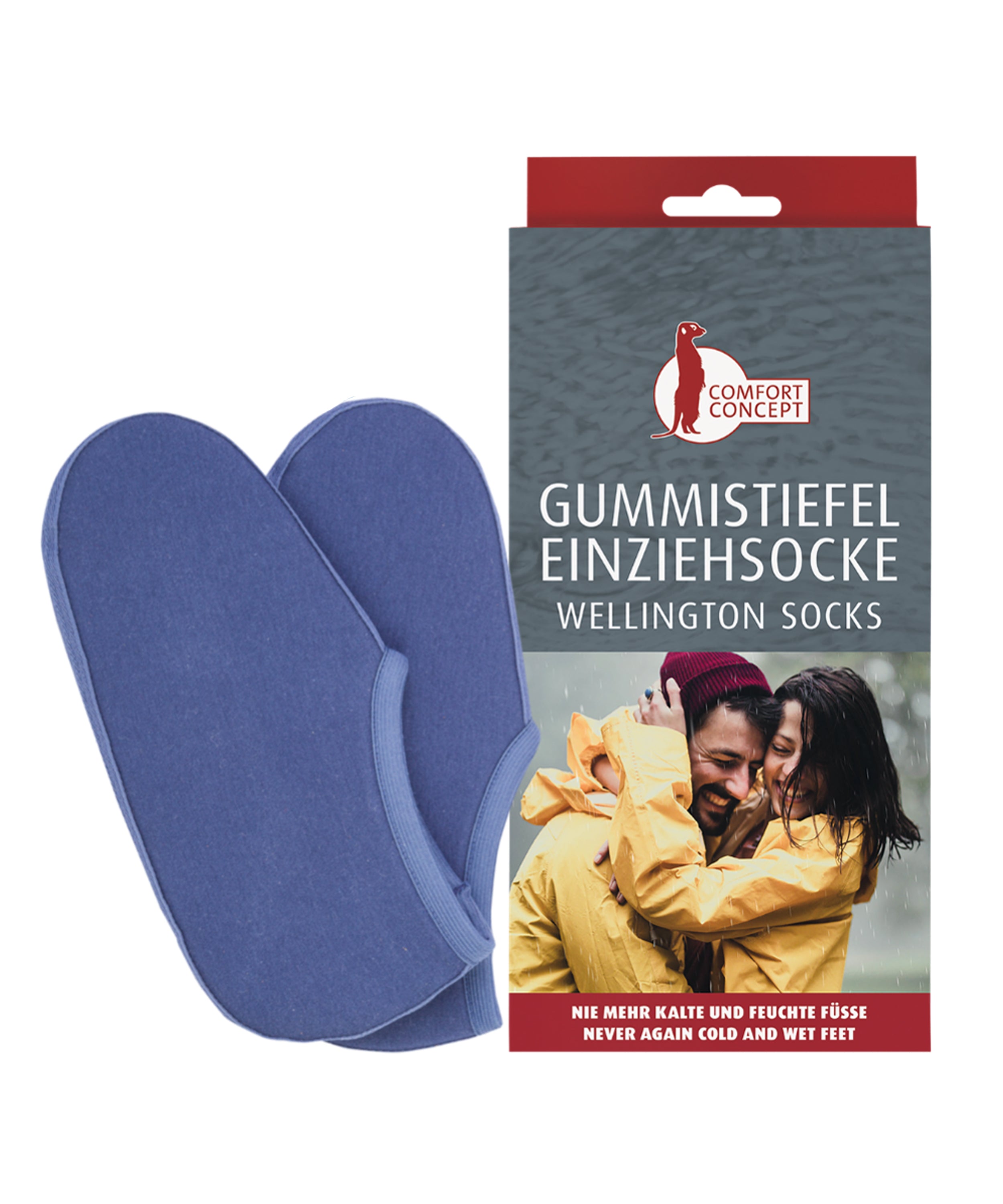 Stiefelsocke blau