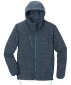 Strick-Fleecejacke Obernberg grau/schwarz-meliert