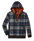 Thermojacke Curris schwarz/grau/orange-kariert