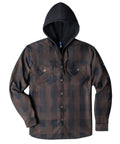 Thermo Hoodiejacke Glenville braun/schwarz-kariert