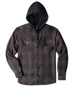 Thermo Hoodiejacke Glenville braun/schwarz-kariert
