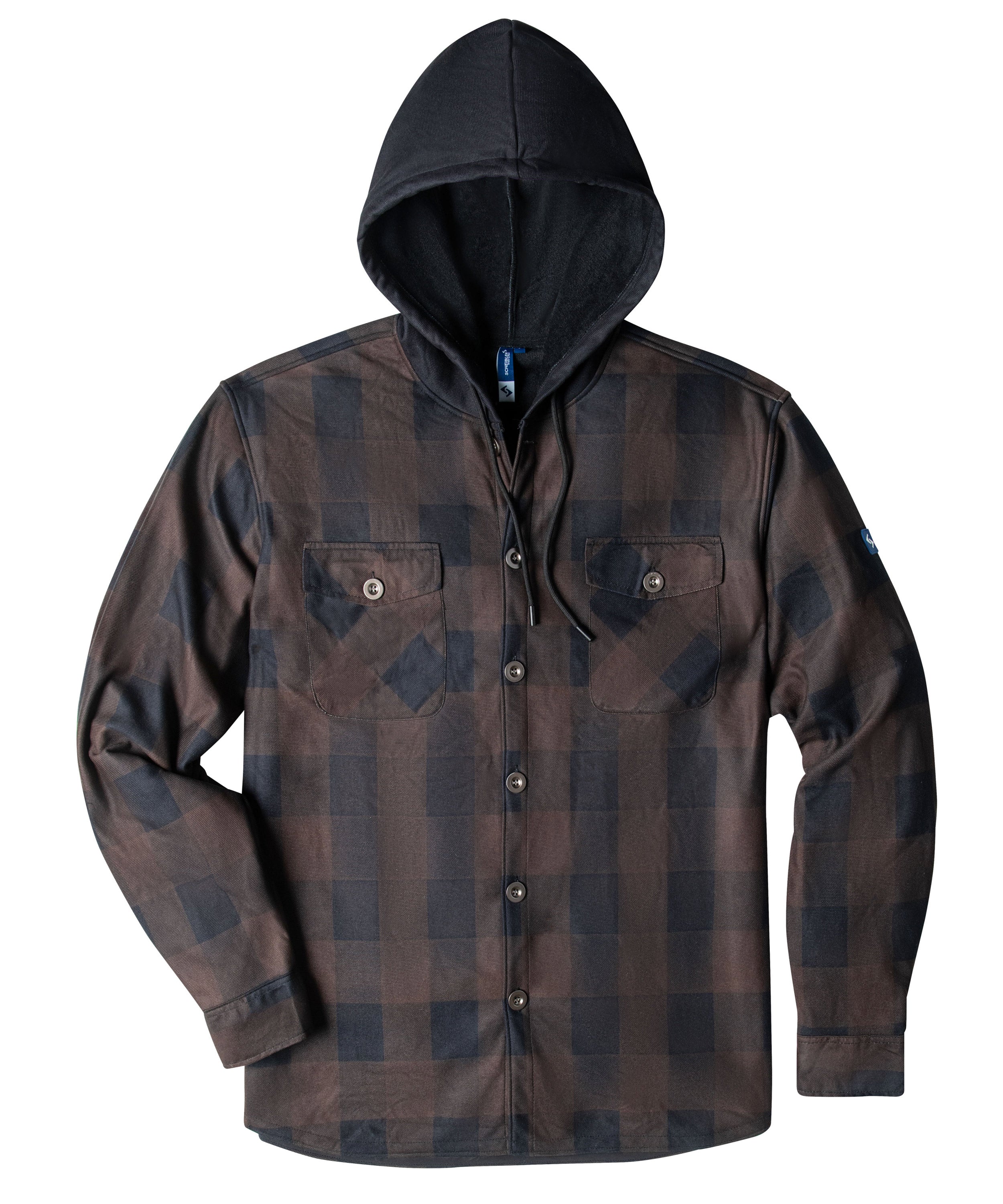 Thermo Hoodiejacke Glenville braun/schwarz-kariert