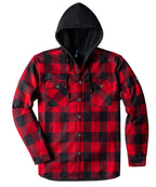 Thermo Hoodiejacke Glenville rot/schwarz-kariert