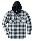Thermo Hoodiejacke Glenville weiß/schwarz-kariert