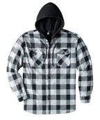Thermo Hoodiejacke Glenville weiß/schwarz-kariert