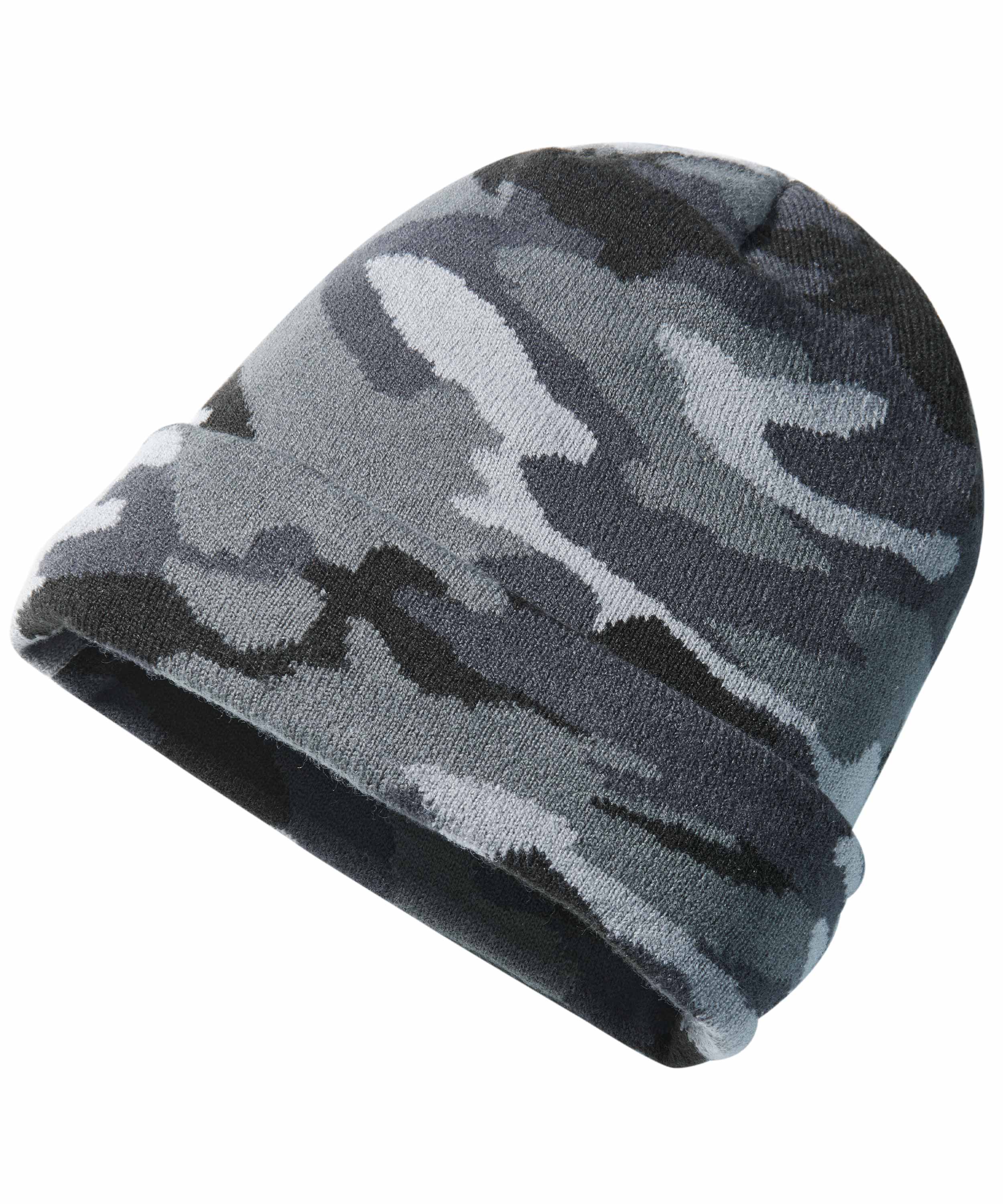 Strickmütze Camouflage anthrazit/grau