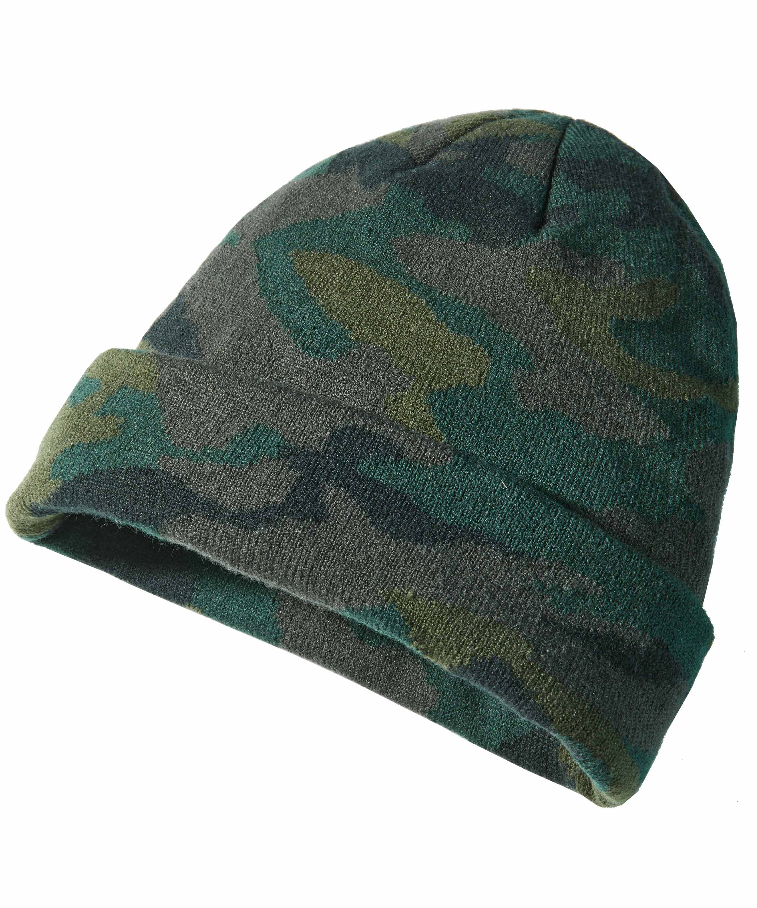 Strickmütze Camouflage anthrazit/oliv