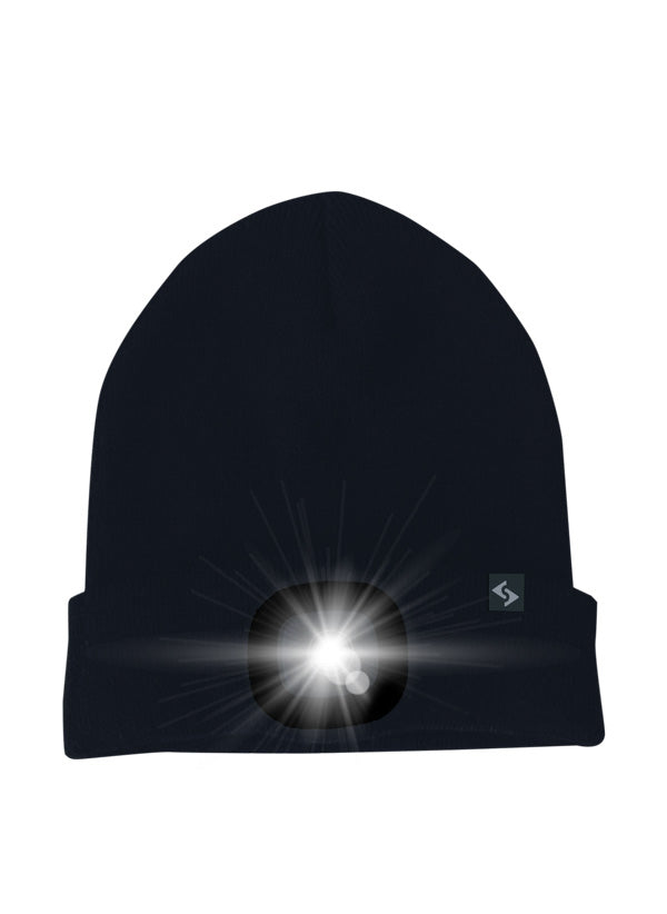 LED Kindermütze Malix schwarz