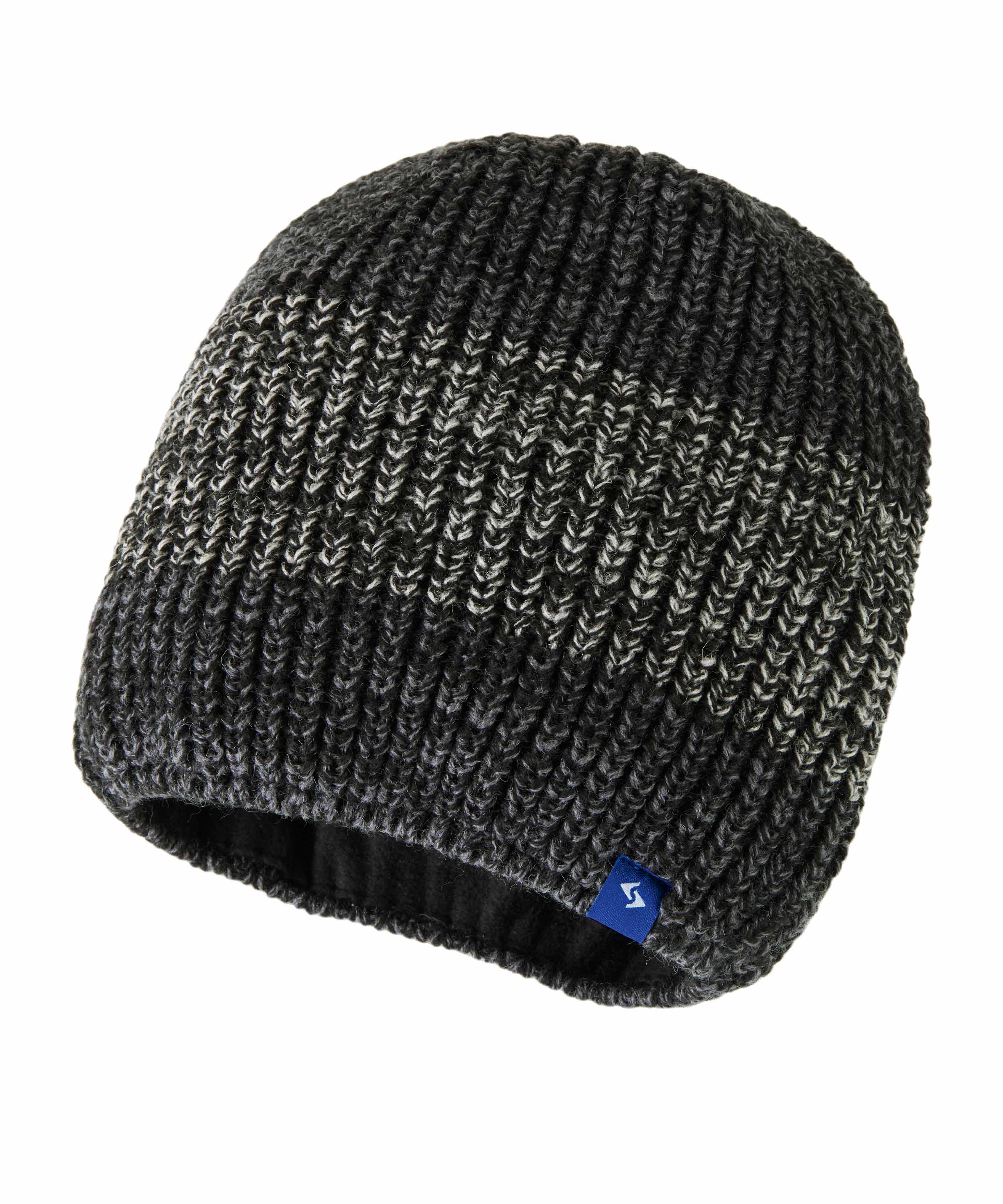 Strickmütze Wengen anthrazit/schwarz-meliert