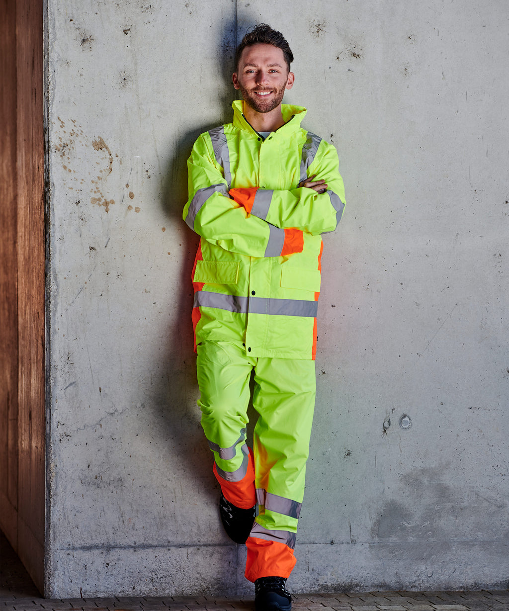 Warnschutz-Regenjacke gelb/orange