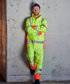 Warnschutz-Regenjacke gelb/orange