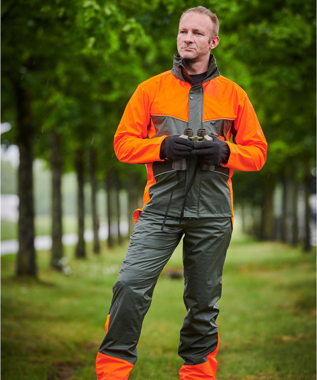 PU-Regenhose Havel oliv/orange