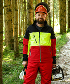 Woodcreek Softshelljacke rot/schwarz/gelb