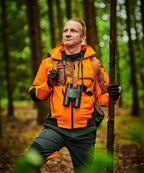 Jäger-Softshelljacke Birke orange/camouflage