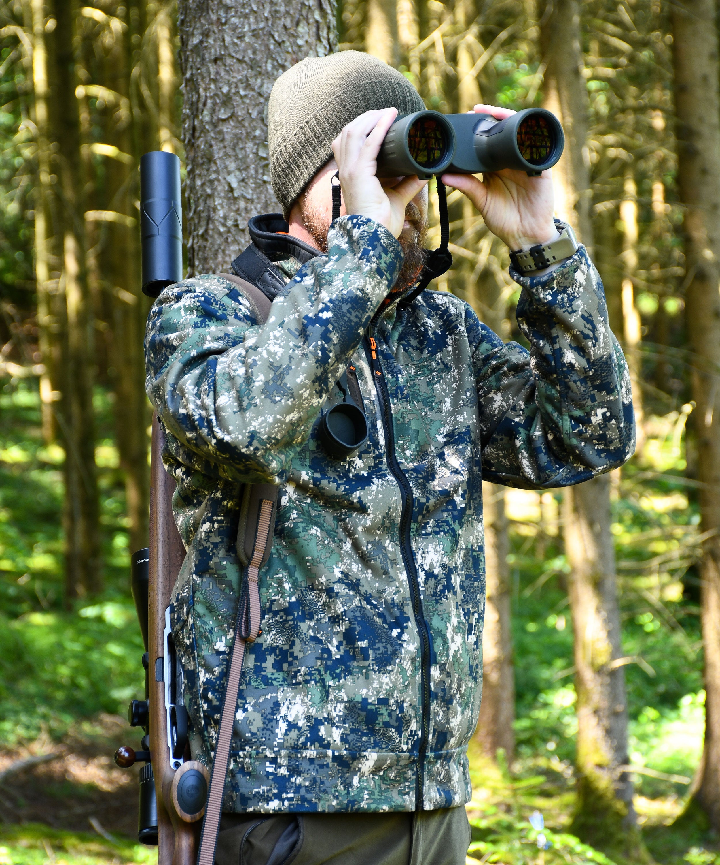 Wendejacke Camo oliv/orange