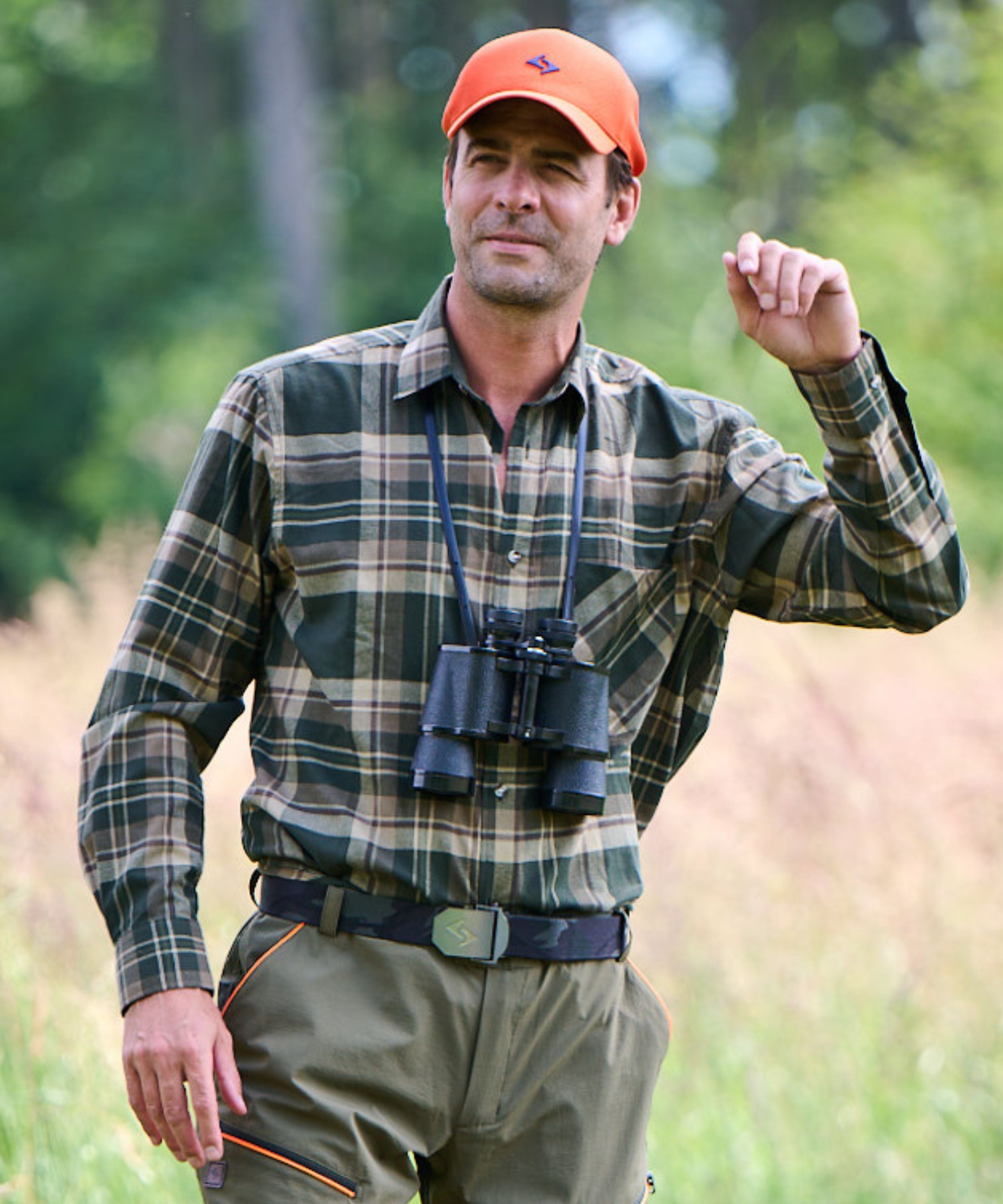 Jagdhemd oliv-braun-kariert