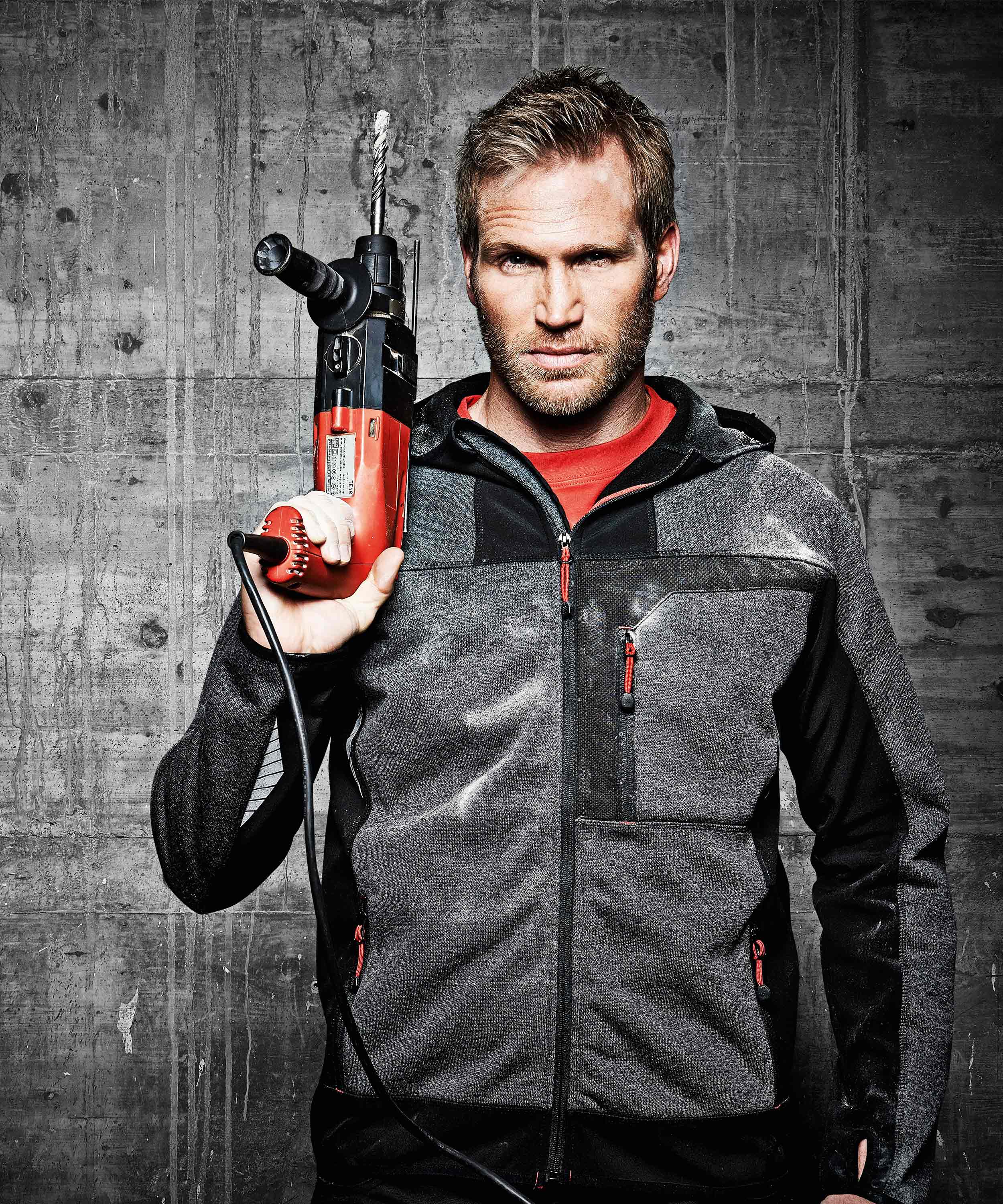 Professional Funktionsjacke grau-meliert/schwarz
