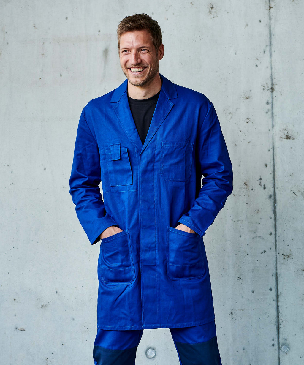 Profi Berufsmantel blau