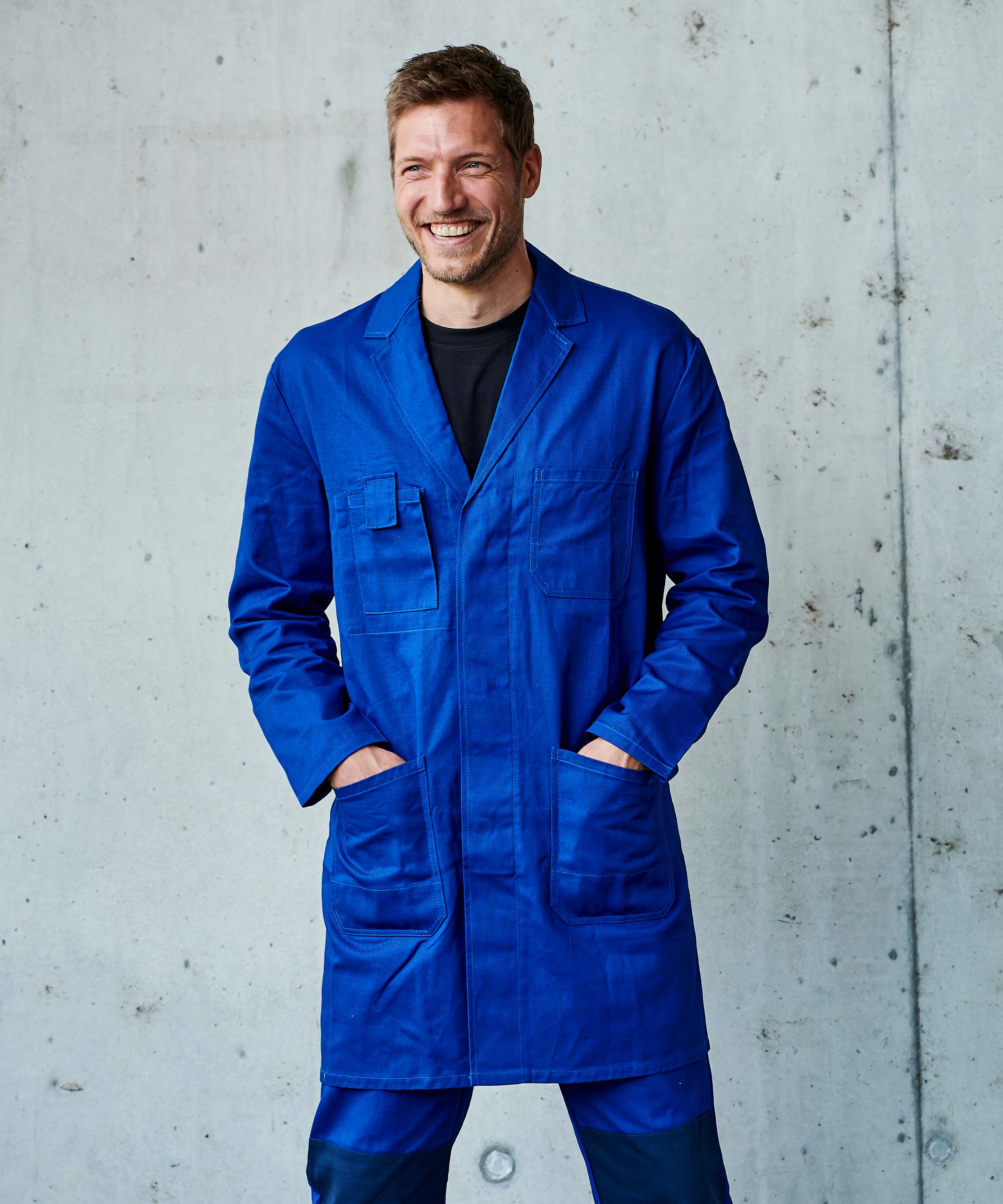 Profi Berufsmantel blau