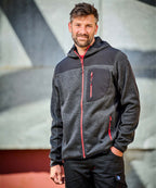 Professional Strickjacke anthrazit-meliert/schwarz