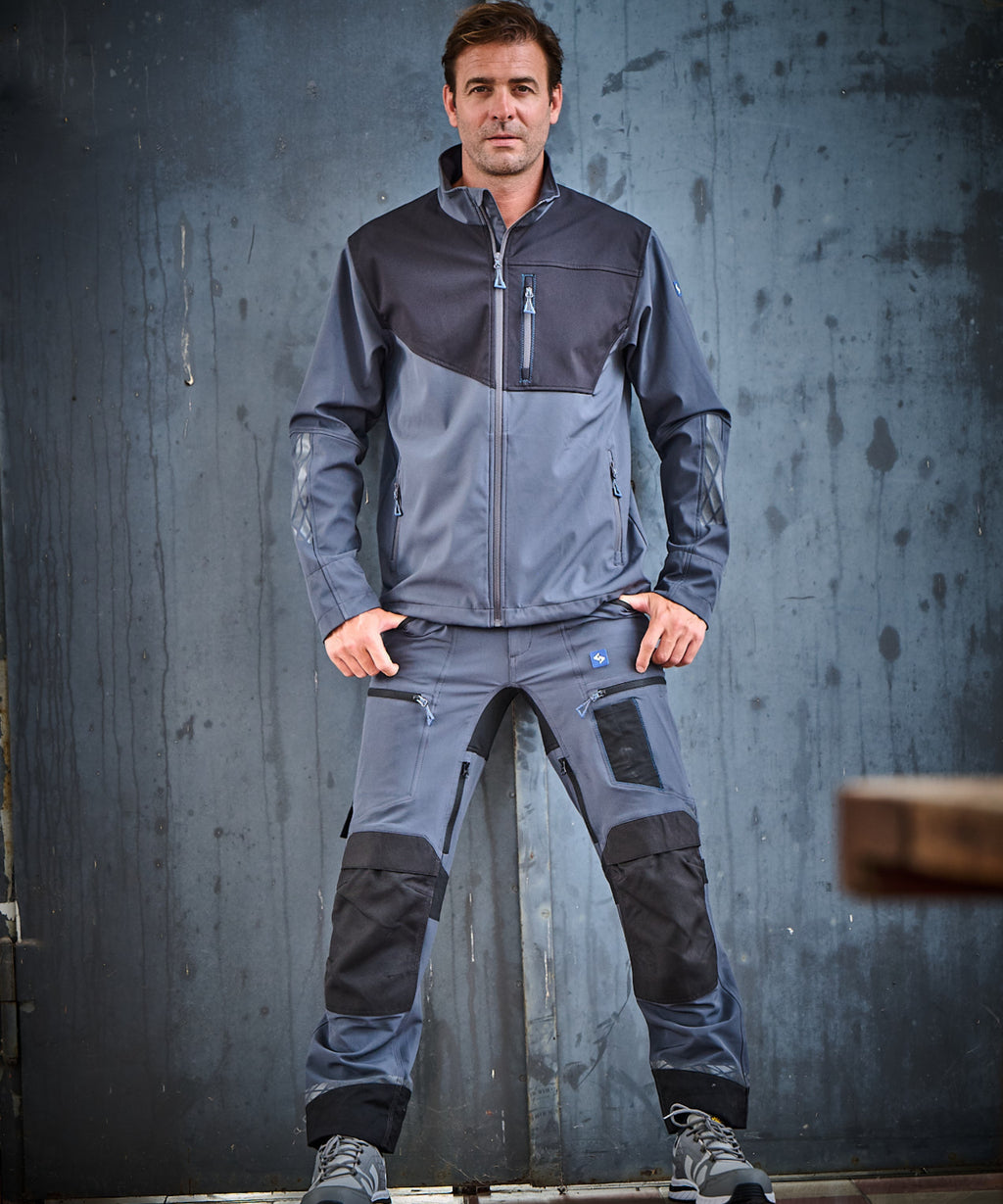 Expansible Softshelljacke titan-schwarz