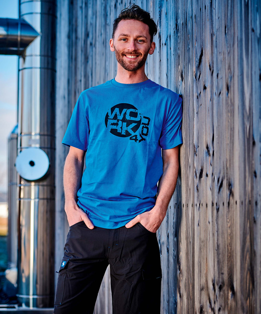 T-Shirt Work 4 You royalblau