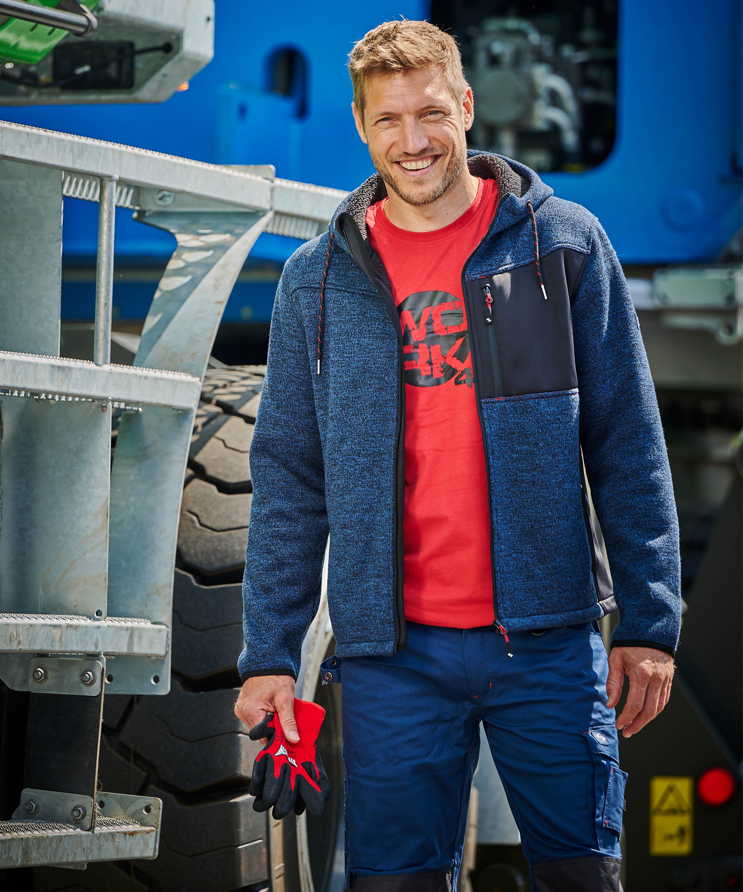 Professional Kombijacke blau-meliert/schwarz