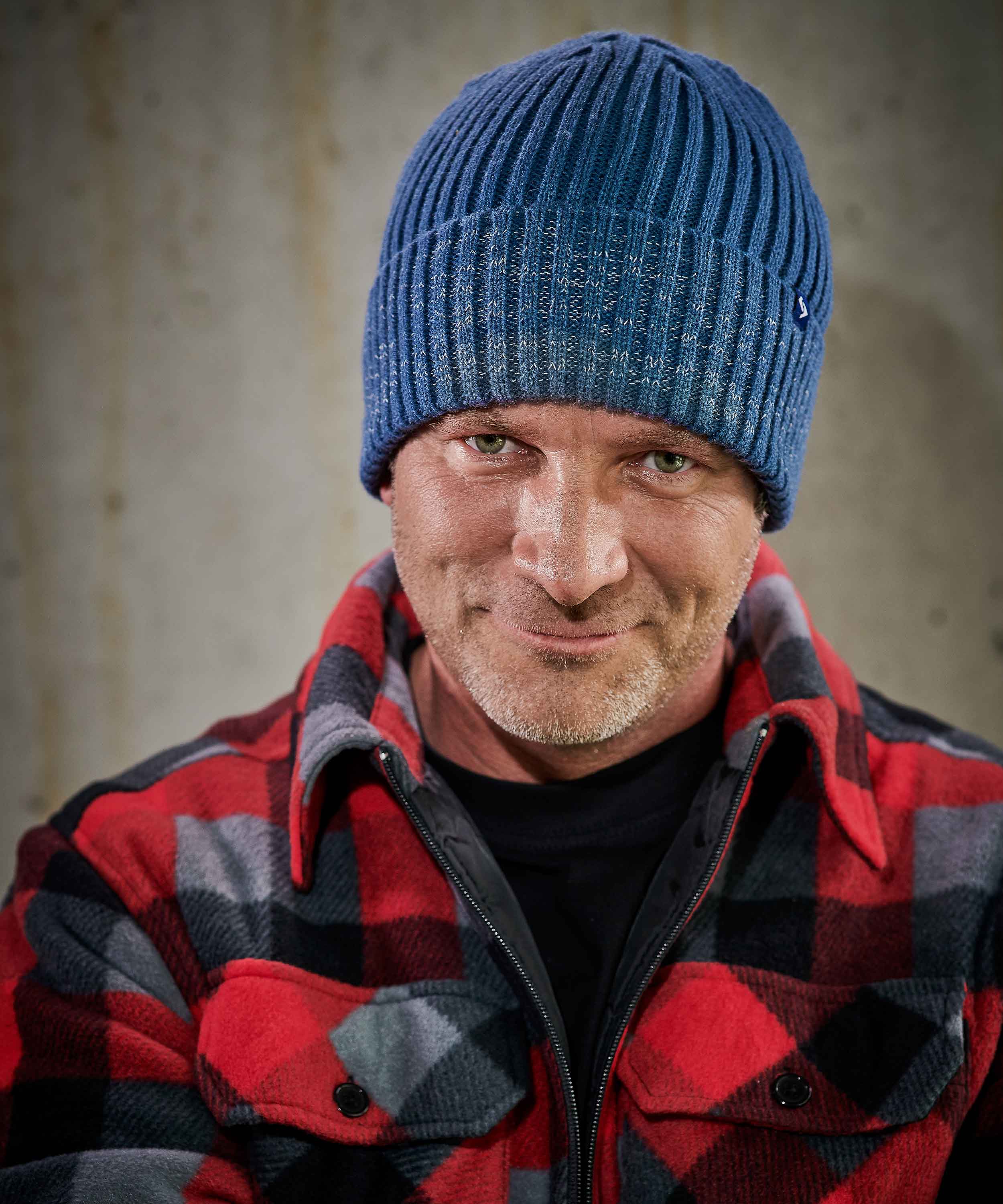 Strickmütze Mürren taubenblau
